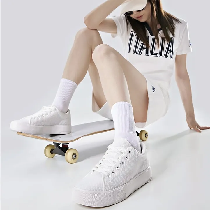 Kappa Low Top Skateboard Shoes Unisex White-6