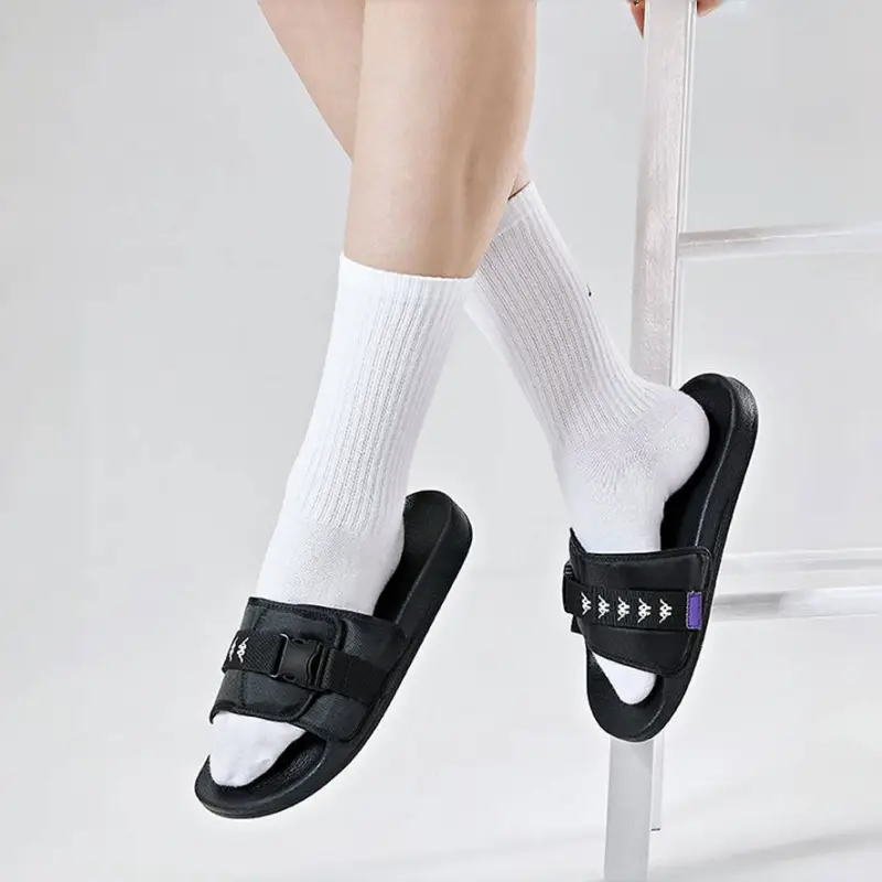 Kappa EVA Rubber Sole Slip Resistant Slide Slippers Unisex Black-8