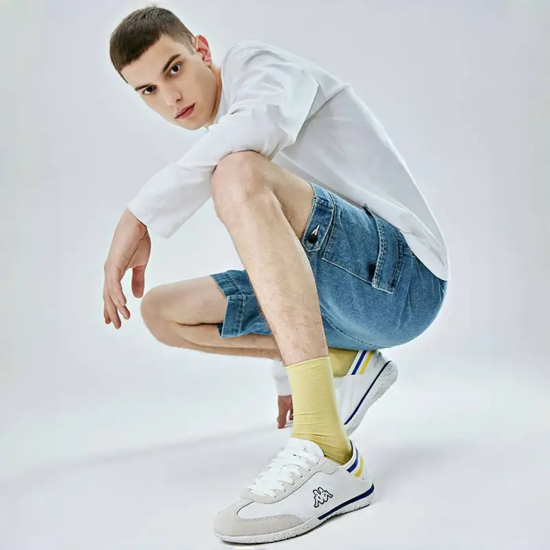 Kappa Anti Slip Wear Resistant Low Top Training Running Shoes Unisex White Khaki Brown Blue Yellow-6