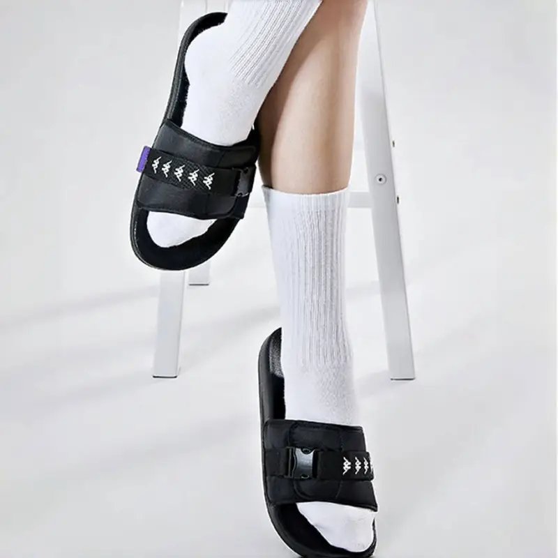 Kappa EVA Rubber Sole Slip Resistant Slide Slippers Unisex Black-7