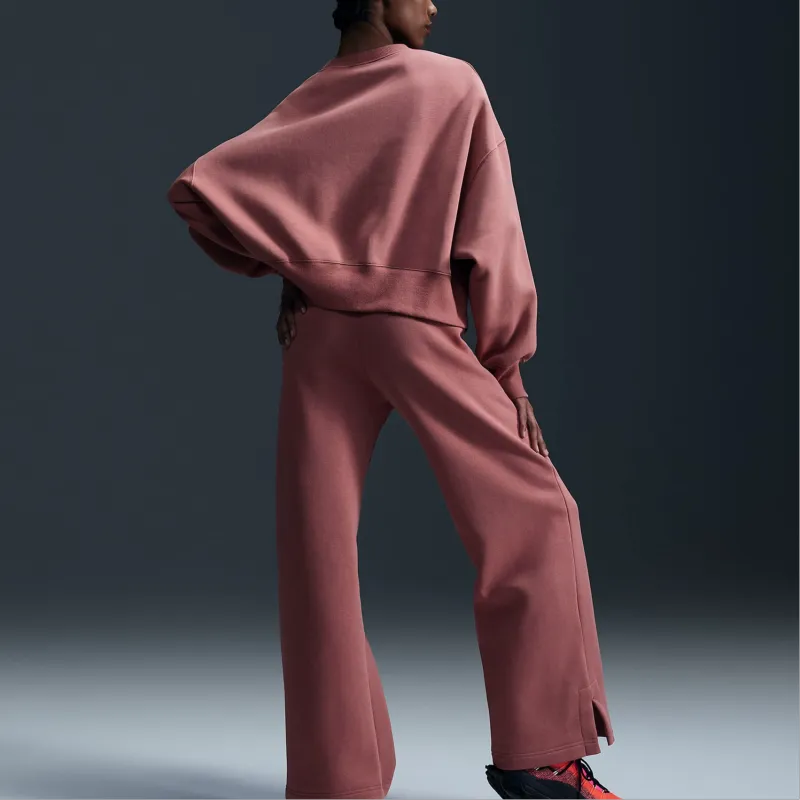 Nike Sportswear Phoenix FleeceLogo Over-Oversized Crew-Neck Sweatshirt Women's Canyon Pink/Light Walnut Brown/Red Brown-2