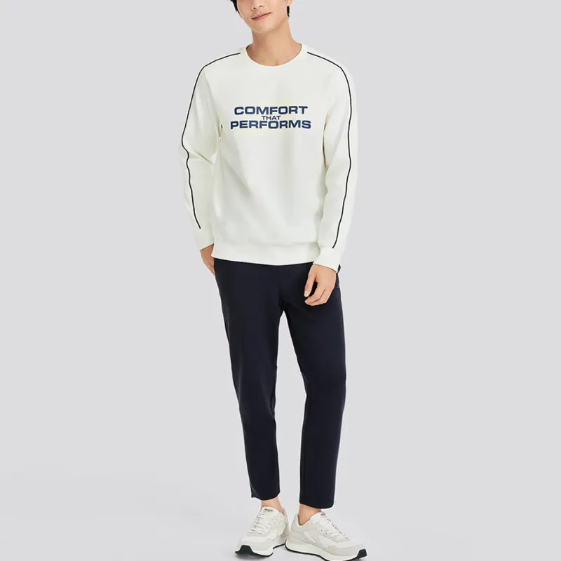 Skechers Basic Sports Series Sweatshirt Men Marshmallow White-2
