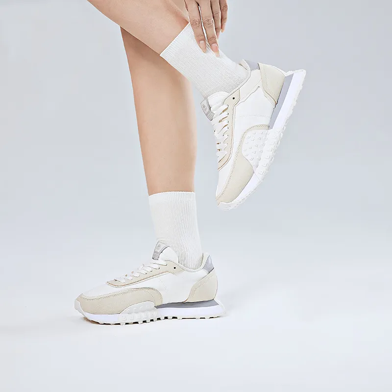 Kappa Cushioning Anti-Slip And Wear-Resistant Low-Top Casual Running Shoes Unisex White Khaki Brown Purple-8
