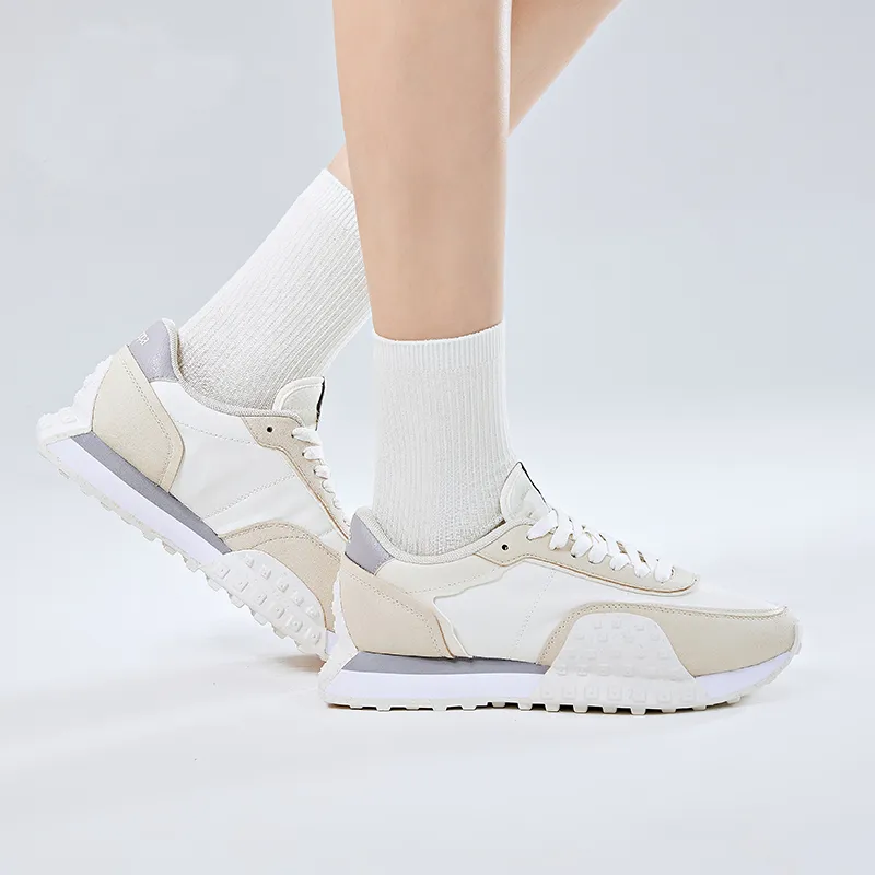 Kappa Cushioning Anti-Slip And Wear-Resistant Low-Top Casual Running Shoes Unisex White Khaki Brown Purple-7