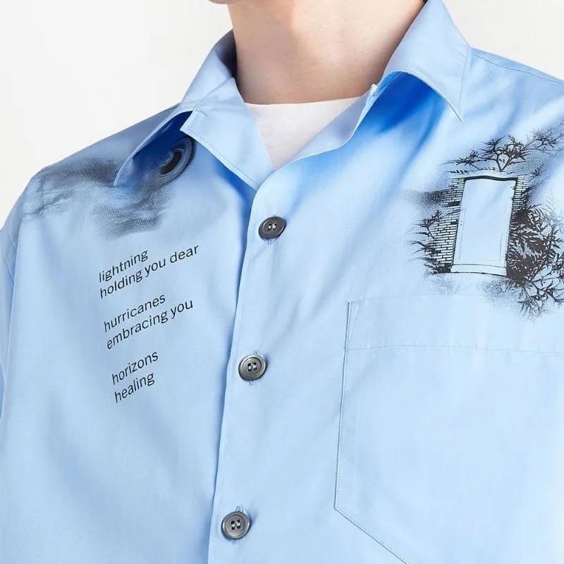 PRADA FW22 Shirt Men's Sky Blue-3