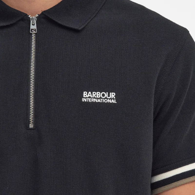 BARBOUR SS24 Polo Shirt Men's Black-4