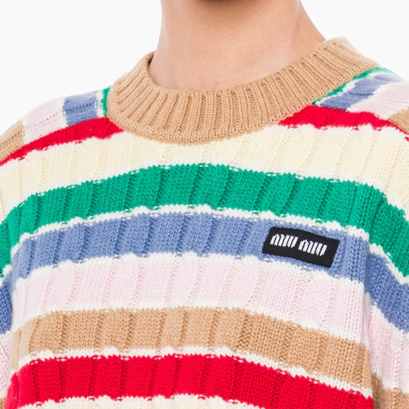 MIU MIU Sweater Women's Camel Brown-5