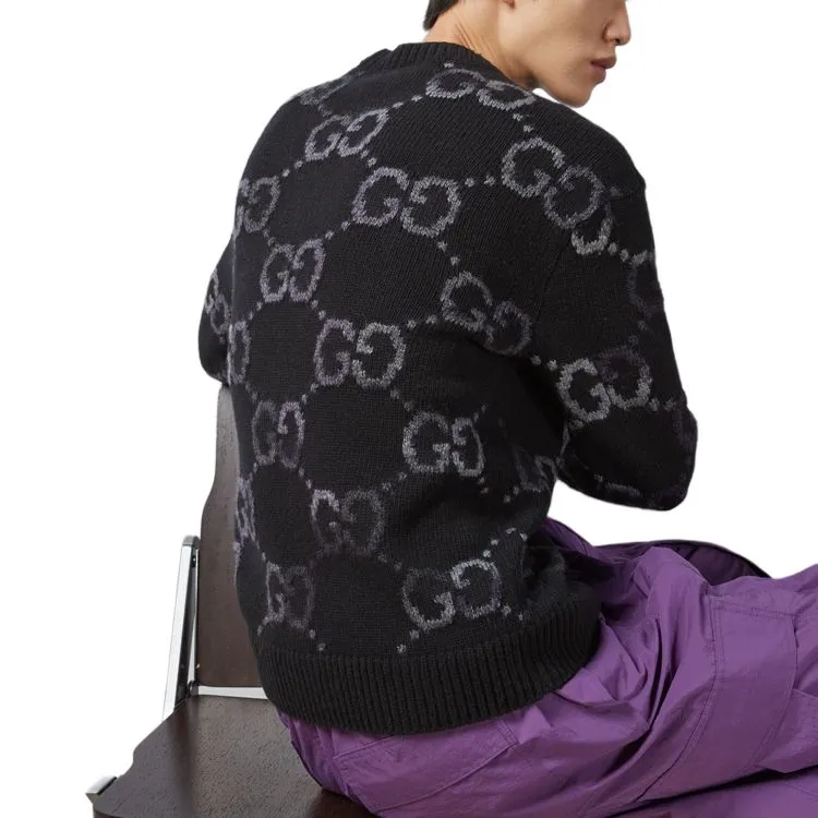 GUCCI Gg Jacquard Crewneck Jumper-3