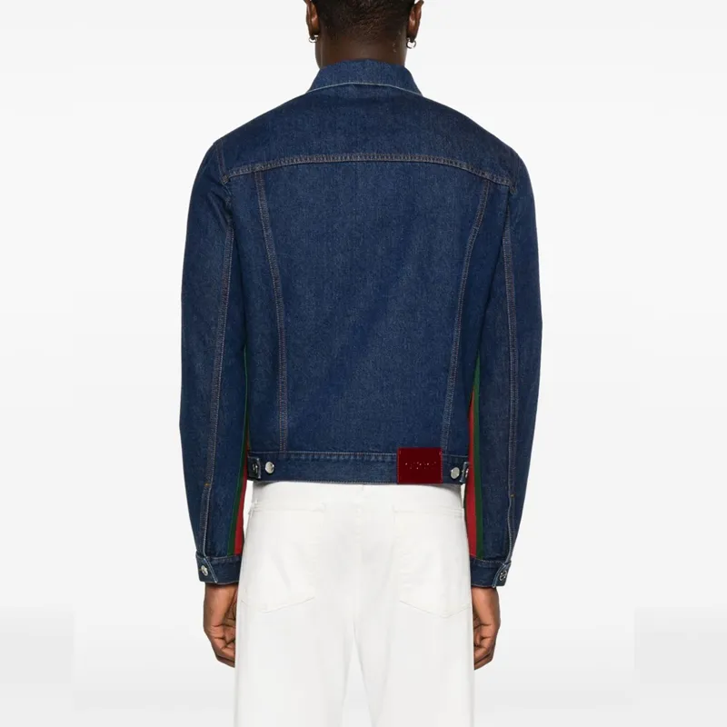 GUCCI Collared Button Up Denim Jacket-3