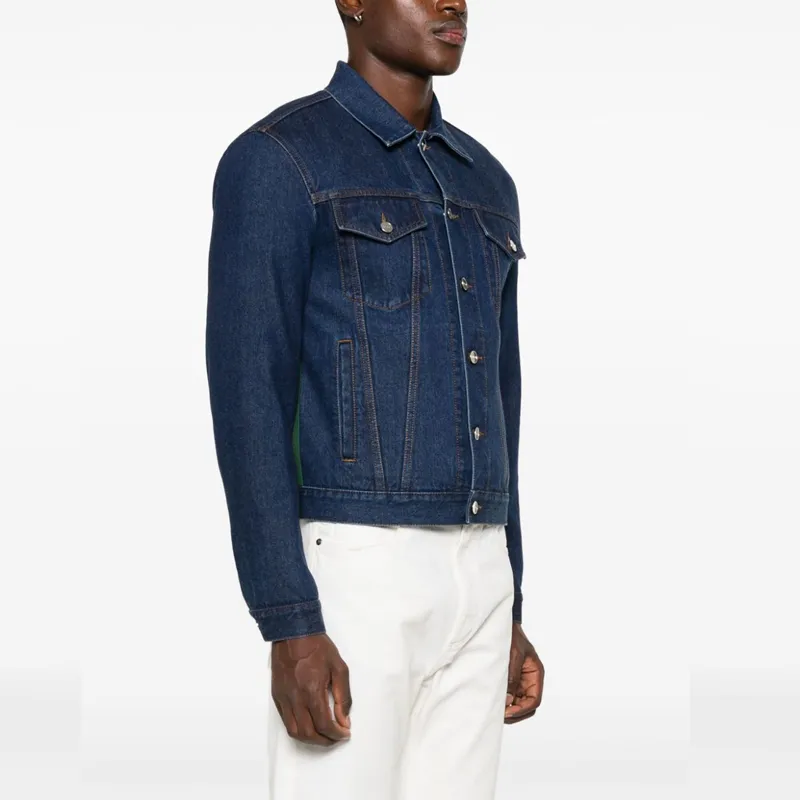 GUCCI Collared Button Up Denim Jacket-4
