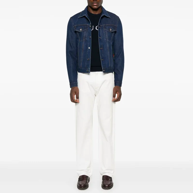 GUCCI Collared Button Up Denim Jacket-2