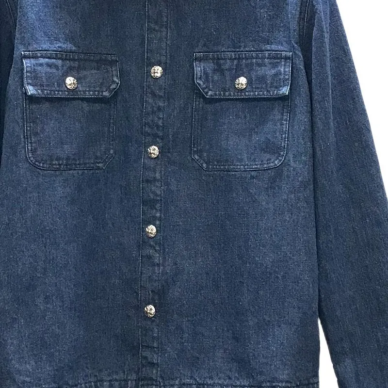 Chrome Hearts Denim Jackets Men Blue-3