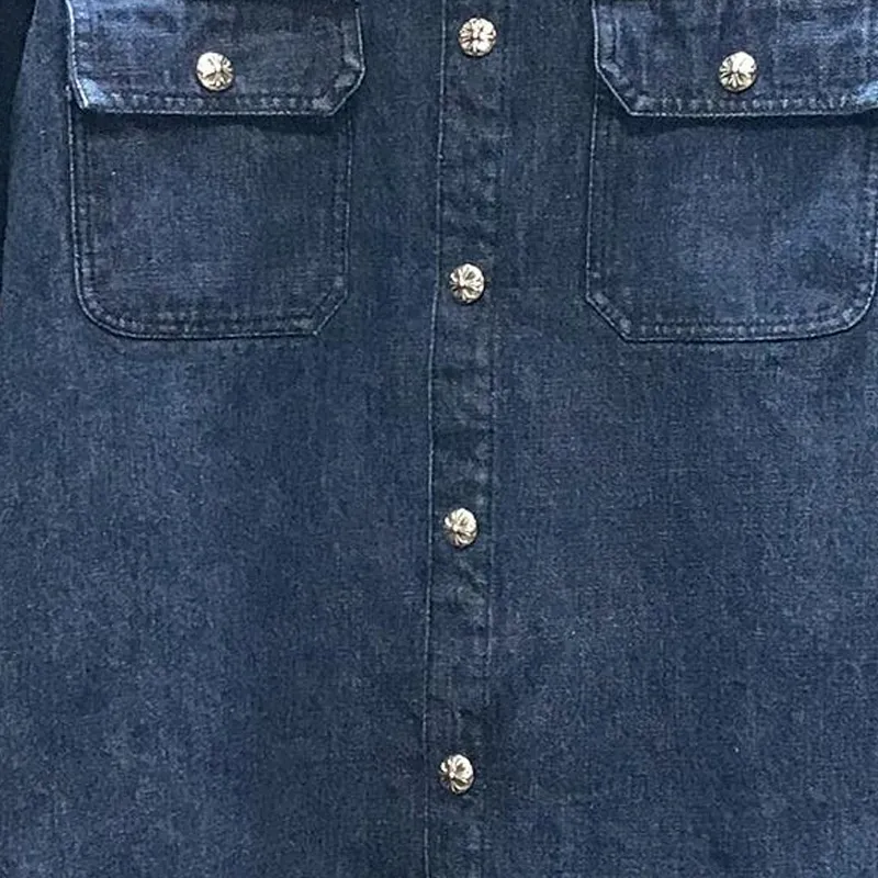 Chrome Hearts Denim Jackets Men Blue-4