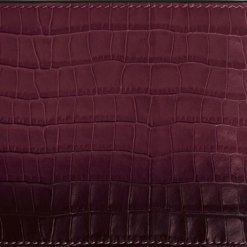 MONTBLANC Leather Wallet Women's Ink Black Currant Color-5