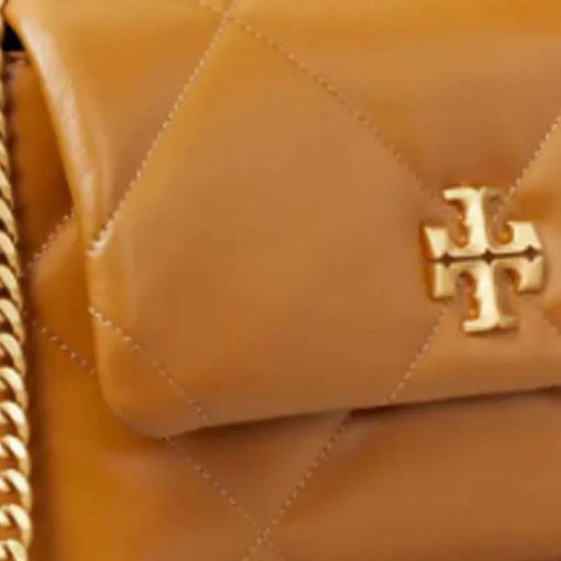 TORY BURCH Kira Nappa Leather Shoulder Bag Women's Tan-3