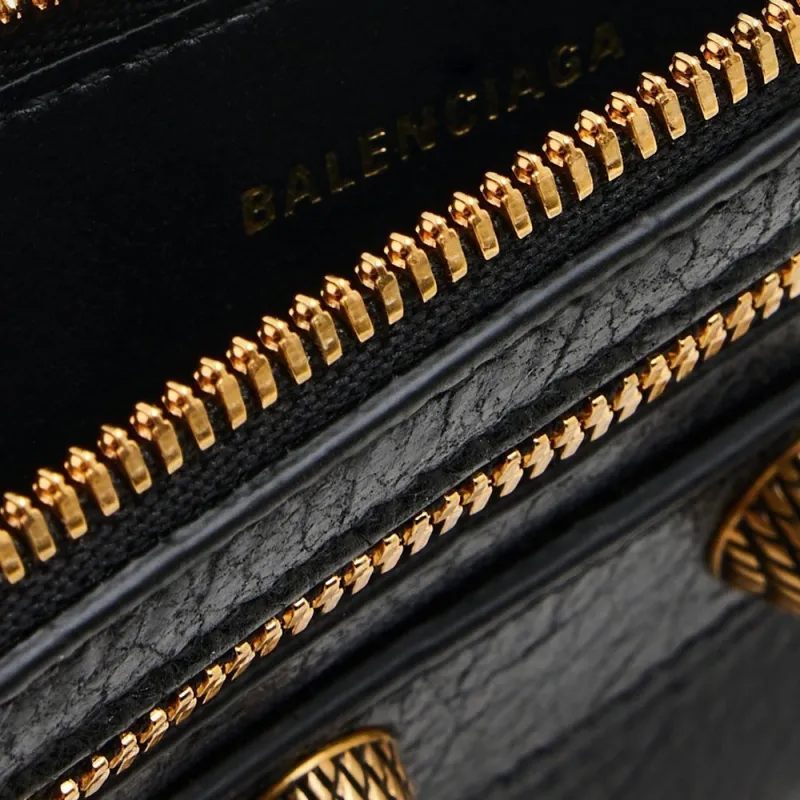 Balenciaga Le Cagole Lambskin Wallet Women's Black-3