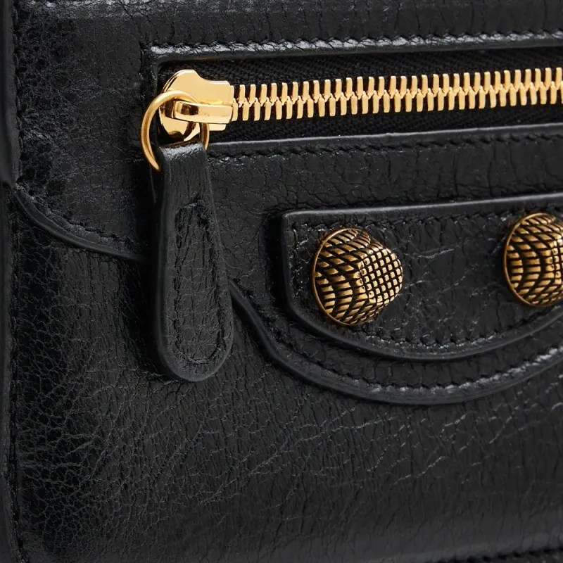 Balenciaga Le Cagole Lambskin Wallet Women's Black-2