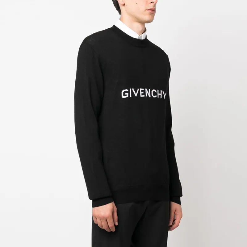 Givenchy Intarsia-Knit Crewneck Jumper-4