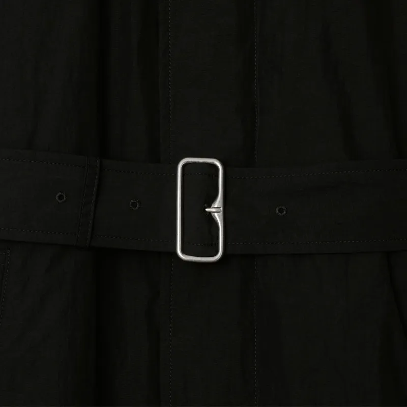 Burberry Long Nylon Cotton Padded Car Coat Women's Black-6