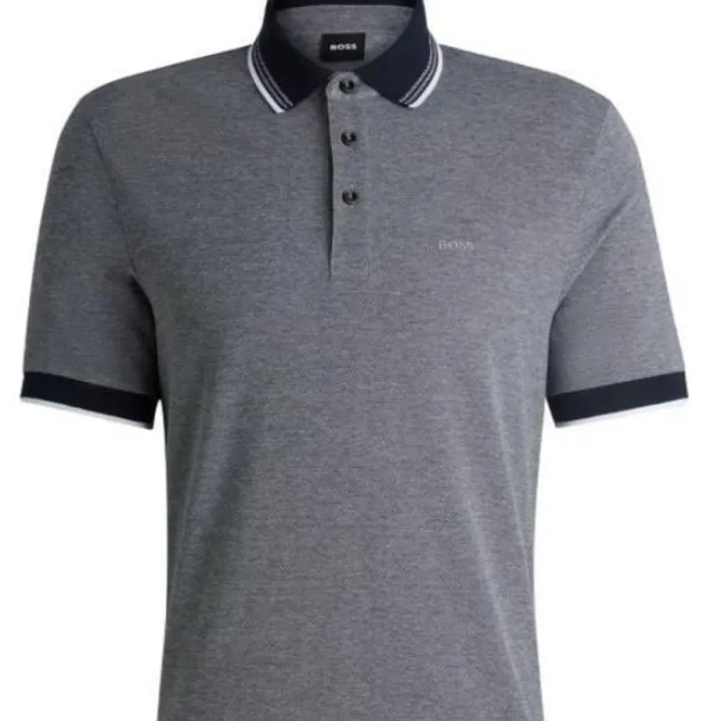 HUGO BOSS Logo Embroidered Short Sleeved Polo Shirt-4