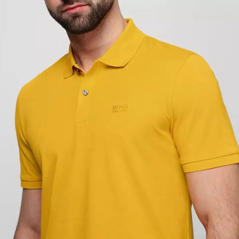 HUGO BOSS Polo Shirts Men Yellow-4