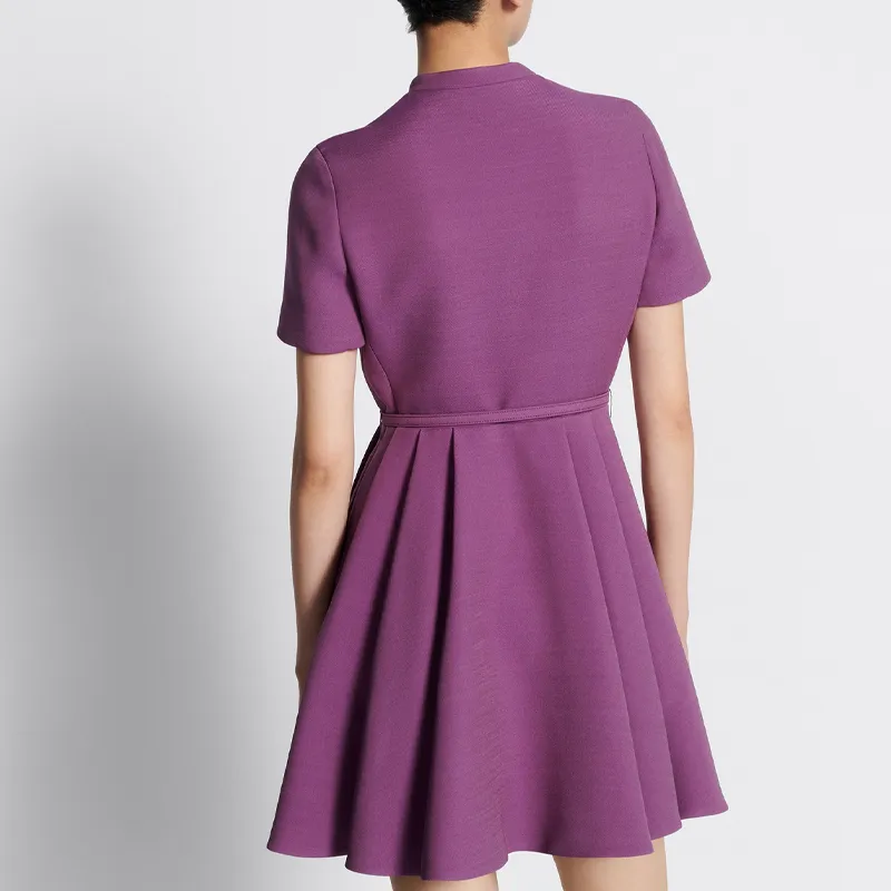 DIOR Short-Sleeved Dresses Women's Purple-6