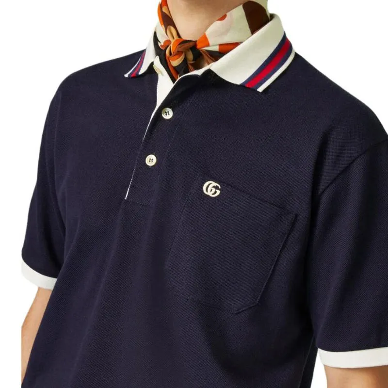 GUCCI Polo Shirts Men Navy-3