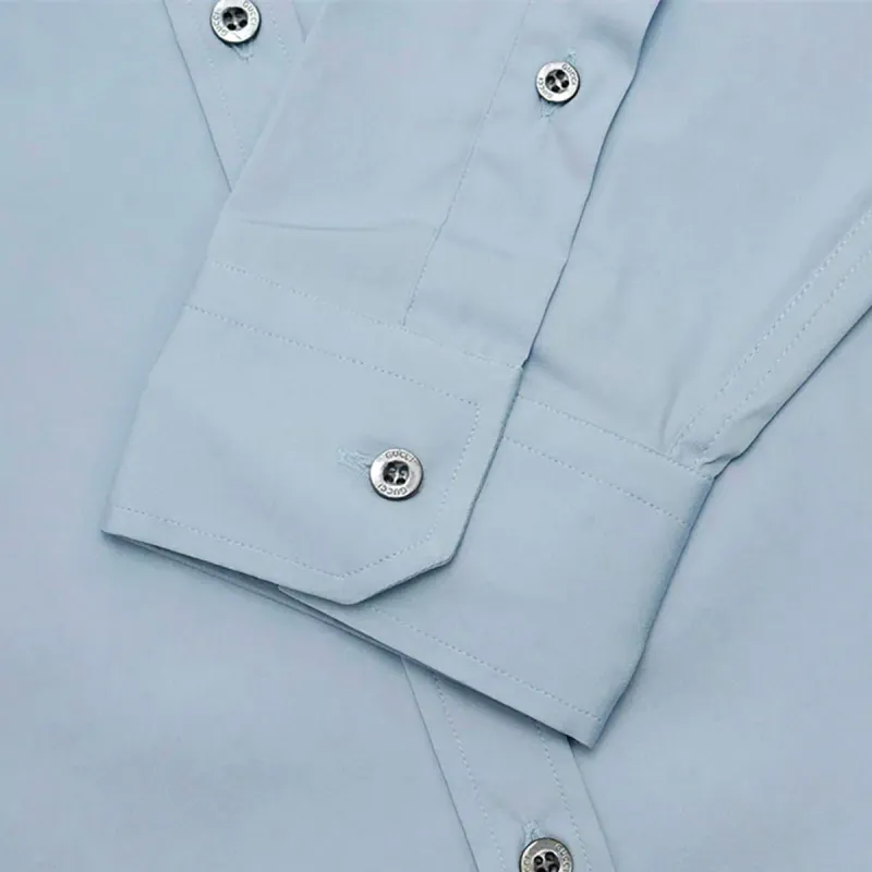 GUCCI Shirts Men Light Blue-2