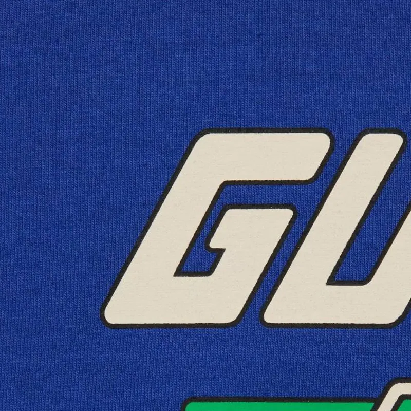 GUCCI T Shirt With Gucci Print T Shirt Men's Blue-4