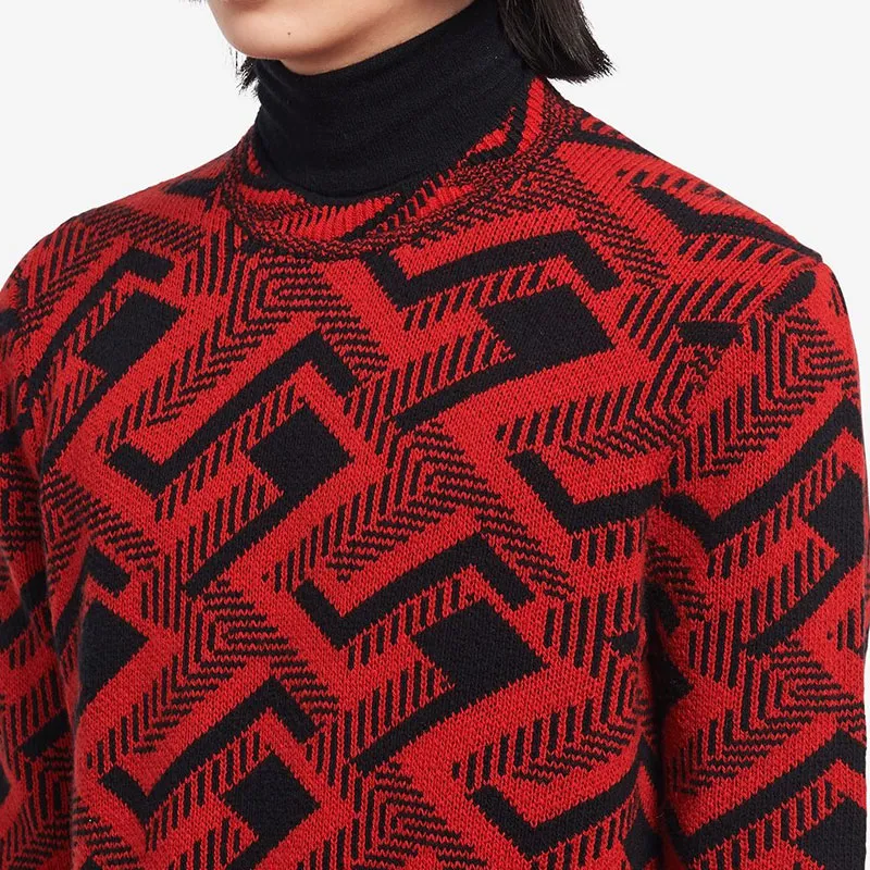 PRADA Cashmere Sweaters Men Red-4