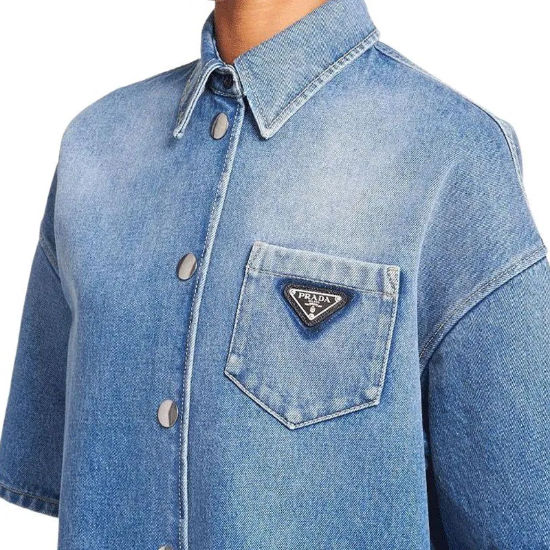 PRADA Denim Shorts Women's Blue-1