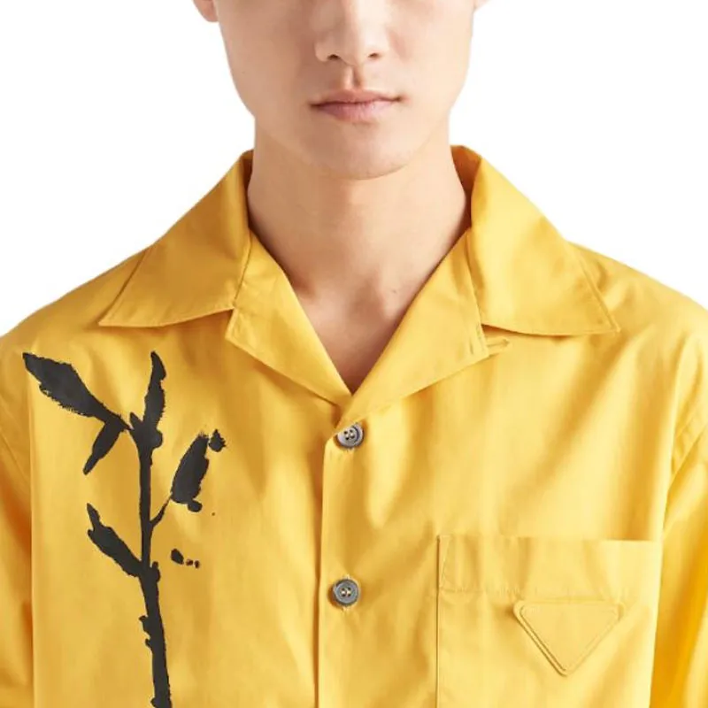 PRADA Shirts Men Yellow-4