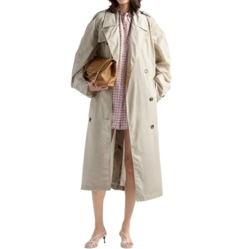 PRADA Trench Coats Women's Ecru-1