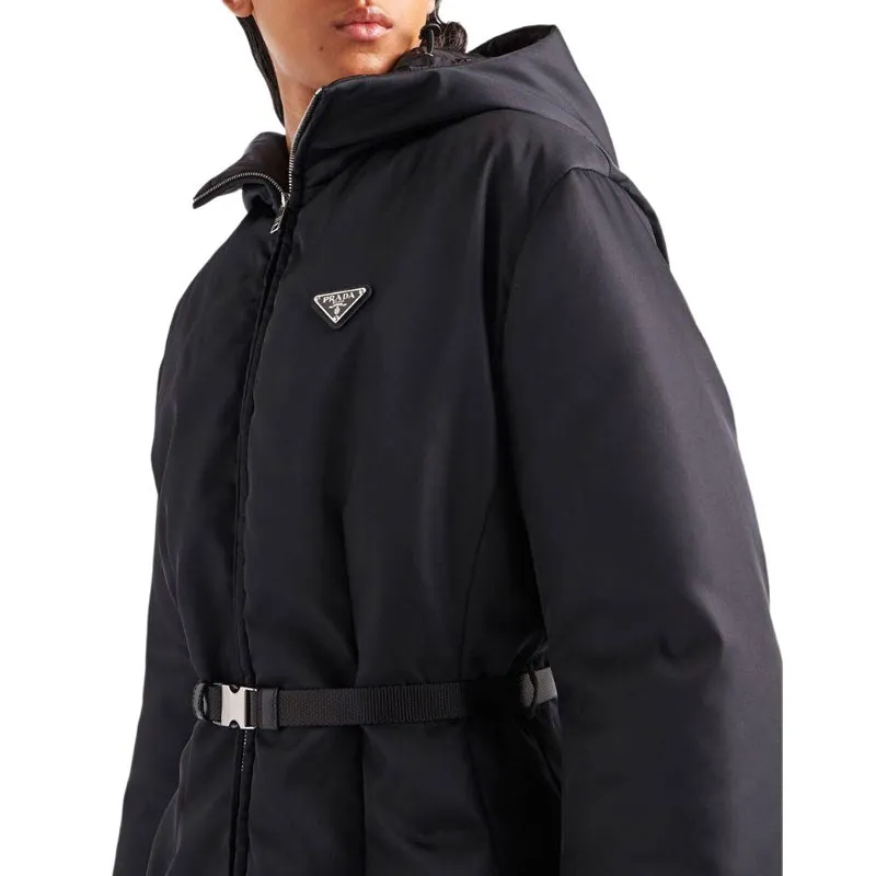 PRADA Re Nylon Hooded Down Coat-2