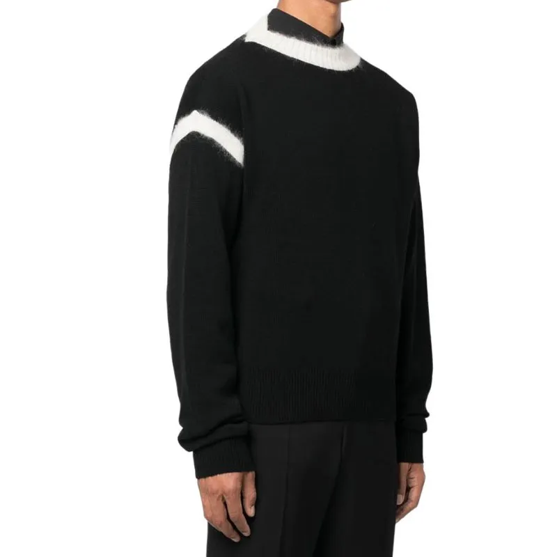 SAINT LAURENT Crewneck Long Sleeved Knitted Jumper-3