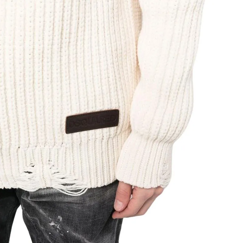 DSQUARED 2 High Neck Logo Patch Jumper-4