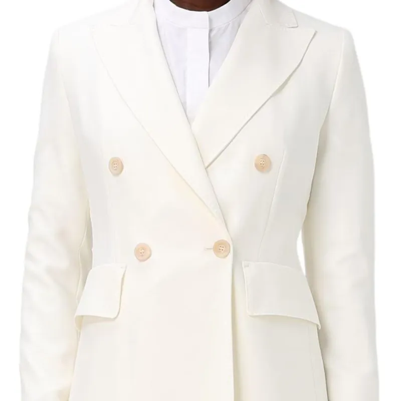 MaxMara Business Suit Coat Women's White-3