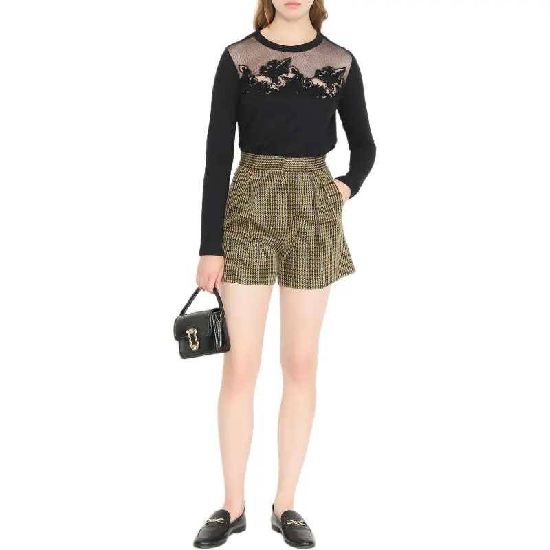 MaxMara Patroni Houndstooth Patterned Shorts-1