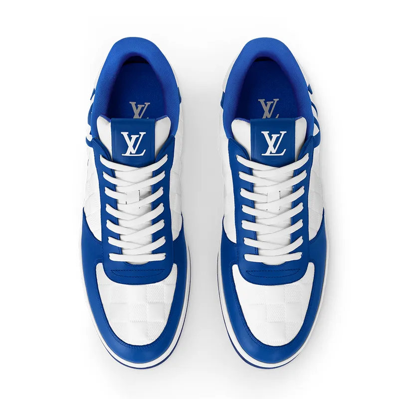 LOUIS VUITTON Rivoli Low Top Skateboard Shoes Men's Blue-2