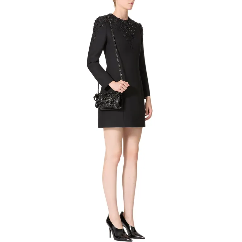 RED VALENTINO FW24 Long Sleeved Dress Women's Black-2