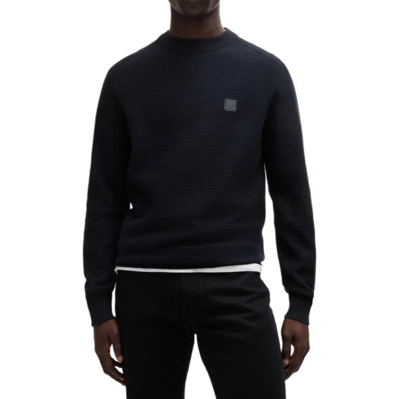 HUGO BOSS FW24 Knitwear Men's Navy Blue-2