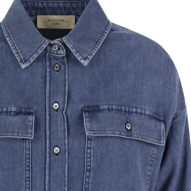 WEEKEND MaxMara Zemira Button Up Denim Shirt-4