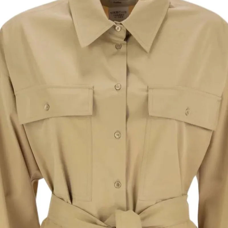 WEEKEND MaxMara Long Sleeved Dresses Women's Beige-3