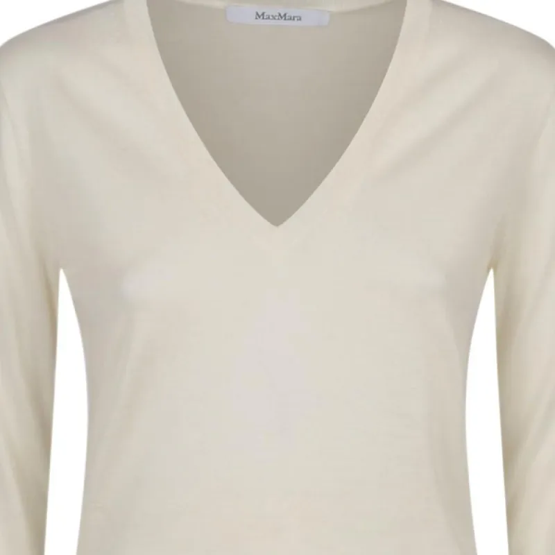 MaxMara V neck Long sleeve Top-2