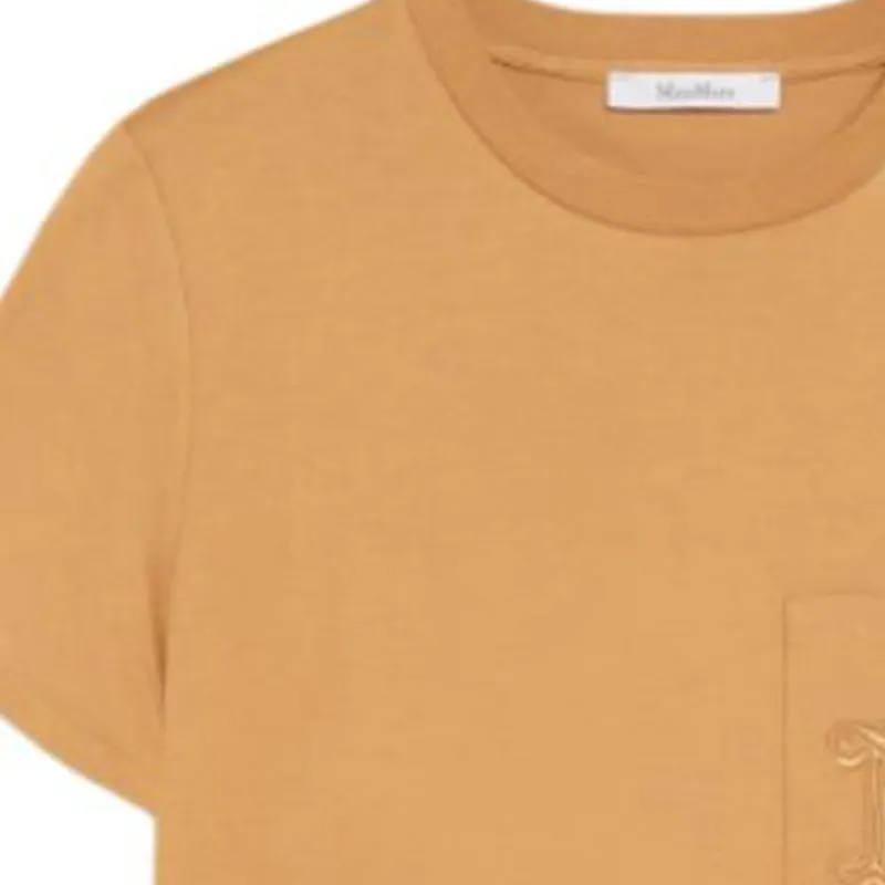 MaxMara Papaia Logo embroidered T shirt-3
