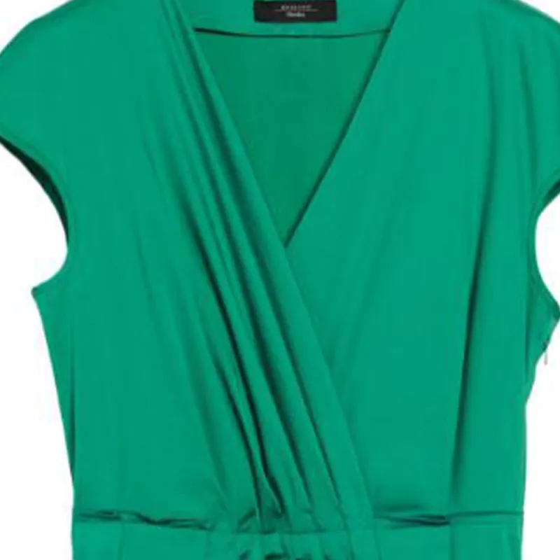 WEEKEND MaxMara Short Sleeved Dress Women's Dark Green-4