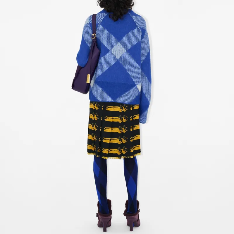 Burberry Check Alpaca Wool Blend Jumper 'Knight'-3