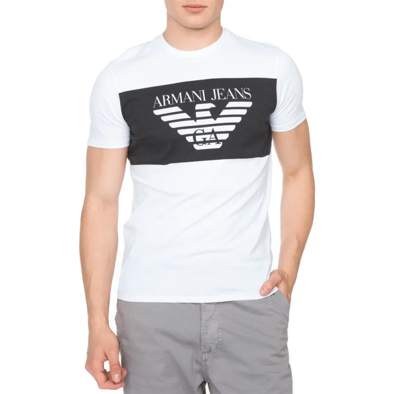 ARMANI JEANS T Shirts Men White-2