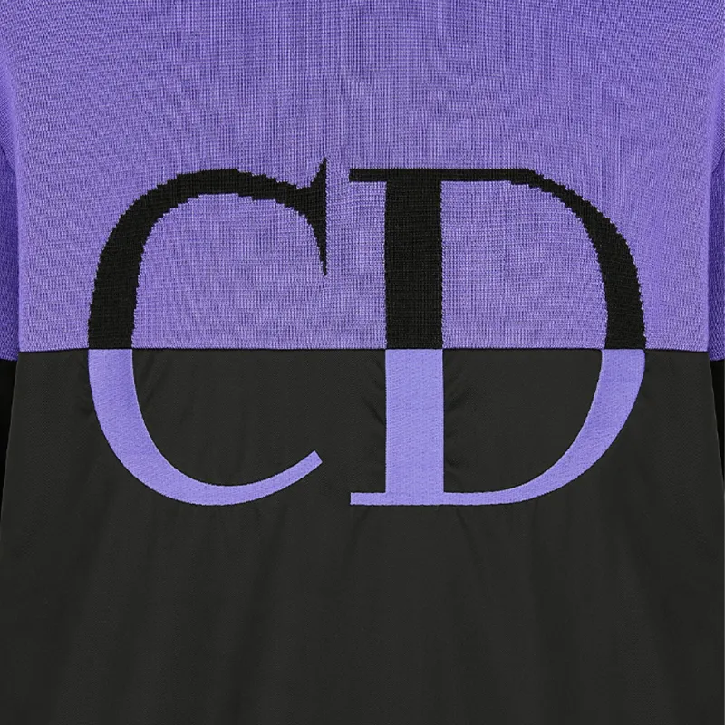 DIOR Quarterly New Products Sweaters Men Black Purple Multicolor-3