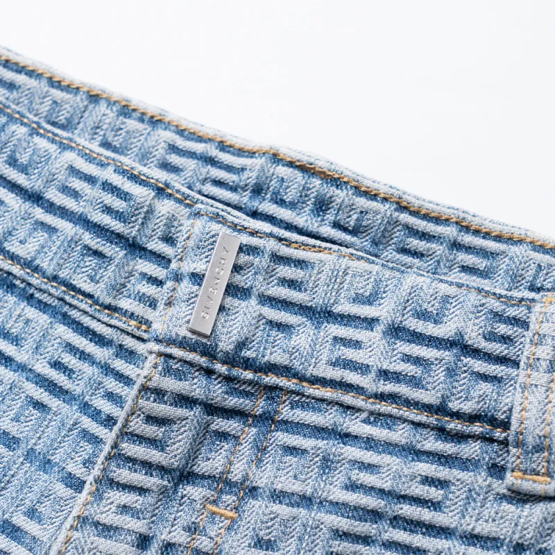 Givenchy 4G Denim Carpenter Bermuda Shorts-4